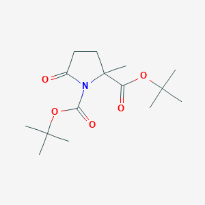 molecular formula C15H25NO5 B2616468 Ditert-butyl 2-methyl-5-oxopyrrolidine-1,2-dicarboxylate CAS No. 1352745-78-8