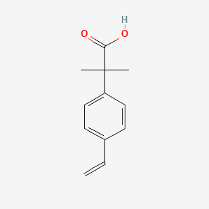 molecular formula C12H14O2 B2616471 2-Methyl-2-(4-vinylphenyl)propanoic acid CAS No. 1256584-72-1; 8003-34-7