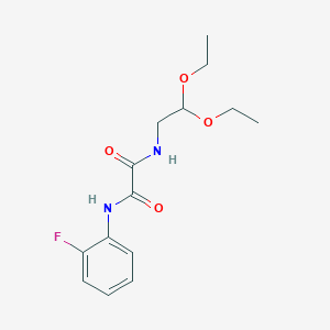 molecular formula C14H19FN2O4 B2616476 N1-(2,2-diethoxyethyl)-N2-(2-fluorophenyl)oxalamide CAS No. 898356-34-8