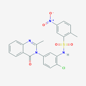 N-(2-chloro-5-(2-methyl-4-oxoquinazolin-3(4H)-yl)phenyl)-2-methyl-5-nitrobenzenesulfonamide