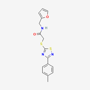 N-(furan-2-ylmethyl)-2-((3-(p-tolyl)-1,2,4-thiadiazol-5-yl)thio)acetamide