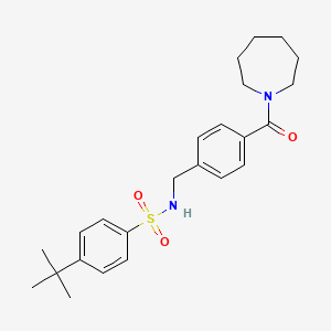 N-(4-(azepane-1-carbonyl)benzyl)-4-(tert-butyl)benzenesulfonamide
