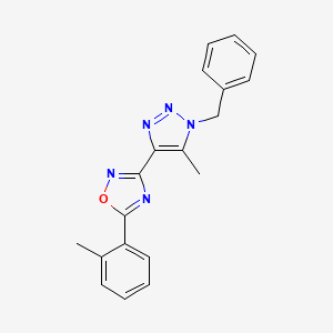 3-(1-benzyl-5-methyl-1H-1,2,3-triazol-4-yl)-5-(2-methylphenyl)-1,2,4-oxadiazole