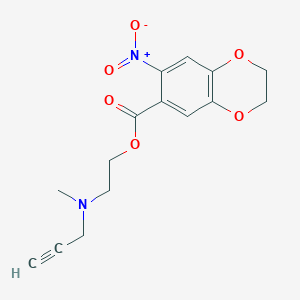 molecular formula C15H16N2O6 B2616487 2-[Methyl(prop-2-yn-1-yl)amino]ethyl 7-nitro-2,3-dihydro-1,4-benzodioxine-6-carboxylate CAS No. 1280810-62-9