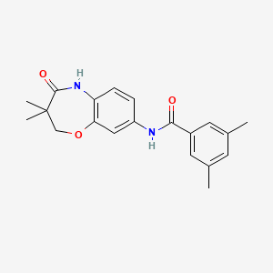N-(3,3-dimethyl-4-oxo-2,3,4,5-tetrahydrobenzo[b][1,4]oxazepin-8-yl)-3,5-dimethylbenzamide