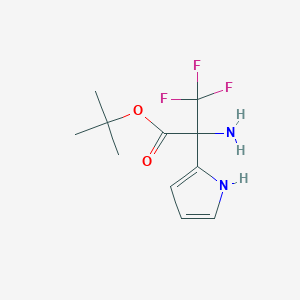 Tert-butyl 2-amino-3,3,3-trifluoro-2-(1H-pyrrol-2-yl)propanoate