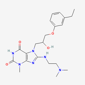 8-((2-(dimethylamino)ethyl)amino)-7-(3-(3-ethylphenoxy)-2-hydroxypropyl)-3-methyl-1H-purine-2,6(3H,7H)-dione