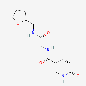 6-oxo-N-(2-oxo-2-(((tetrahydrofuran-2-yl)methyl)amino)ethyl)-1,6-dihydropyridine-3-carboxamide