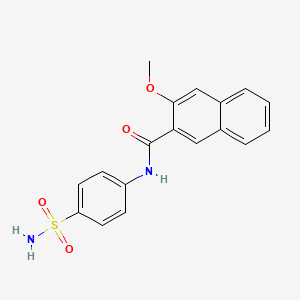 molecular formula C18H16N2O4S B2616516 3-methoxy-N-(4-sulfamoylphenyl)naphthalene-2-carboxamide CAS No. 313403-76-8