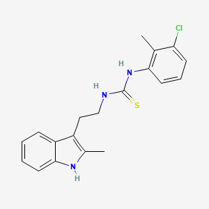 molecular formula C19H20ClN3S B2616521 1-(3-氯-2-甲基苯基)-3-(2-(2-甲基-1H-吲哚-3-基)乙基)硫脲 CAS No. 847388-73-2