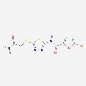 N-[5-(2-amino-2-oxoethyl)sulfanyl-1,3,4-thiadiazol-2-yl]-5-bromofuran-2-carboxamide