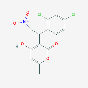 3-[1-(2,4-Dichlorophenyl)-2-nitroethyl]-4-hydroxy-6-methylpyran-2-one
