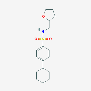 molecular formula C17H25NO3S B261654 4-cyclohexyl-N-(tetrahydro-2-furanylmethyl)benzenesulfonamide 