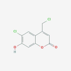 molecular formula C10H6Cl2O3 B2616543 6-氯-4-(氯甲基)-7-羟基-2H-色烯-2-酮 CAS No. 223420-30-2