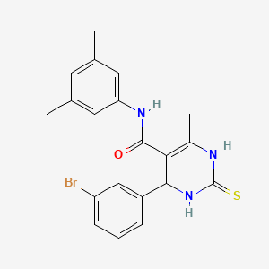4-(3-bromophenyl)-N-(3,5-dimethylphenyl)-6-methyl-2-thioxo-1,2,3,4-tetrahydropyrimidine-5-carboxamide