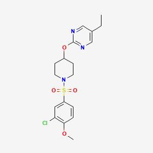2-[1-(3-Chloro-4-methoxyphenyl)sulfonylpiperidin-4-yl]oxy-5-ethylpyrimidine
