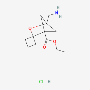 Ethyl 1-(aminomethyl)spiro[2-oxabicyclo[2.1.1]hexane-3,1'-cyclobutane]-4-carboxylate;hydrochloride