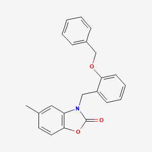 molecular formula C22H19NO3 B2616583 3-(2-(苄氧基)苄基)-5-甲基苯并[d]噁唑-2(3H)-酮 CAS No. 638142-42-4