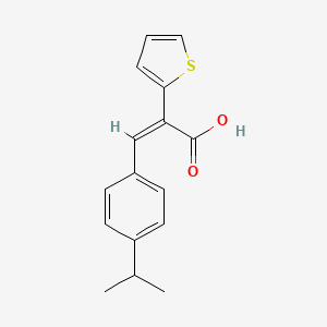 molecular formula C16H16O2S B2616585 (E)-3-(4-propan-2-ylphenyl)-2-thiophen-2-ylprop-2-enoic acid CAS No. 848369-60-8