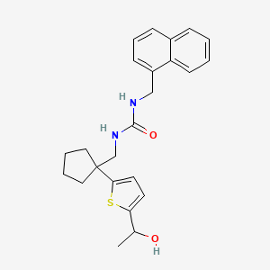 1-((1-(5-(1-Hydroxyethyl)thiophen-2-yl)cyclopentyl)methyl)-3-(naphthalen-1-ylmethyl)urea