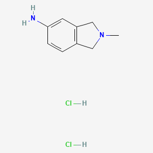 molecular formula C9H14Cl2N2 B2616597 2-Methylisoindolin-5-amine dihydrochloride CAS No. 158944-67-3; 943751-30-2
