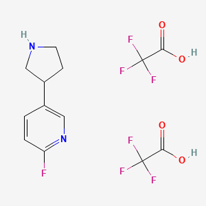2-Fluoro-5-pyrrolidin-3-ylpyridine;2,2,2-trifluoroacetic acid