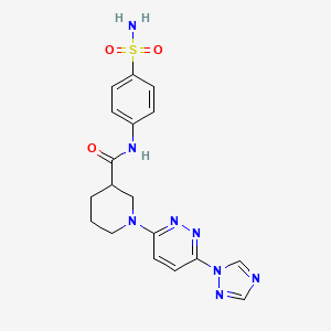 1-(6-(1H-1,2,4-triazol-1-yl)pyridazin-3-yl)-N-(4-sulfamoylphenyl)piperidine-3-carboxamide
