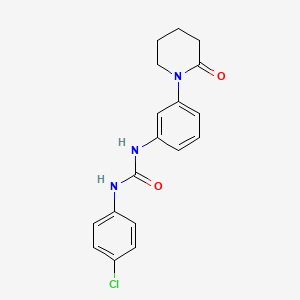 molecular formula C18H18ClN3O2 B2616615 1-(4-Chlorophenyl)-3-[3-(2-oxopiperidin-1-yl)phenyl]urea CAS No. 922906-42-1