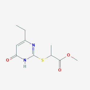 Methyl 2-[(4-ethyl-6-oxo-1,6-dihydro-2-pyrimidinyl)sulfanyl]propanoate