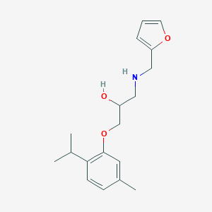 molecular formula C18H25NO3 B261662 1-[(2-Furylmethyl)amino]-3-(2-isopropyl-5-methylphenoxy)-2-propanol 