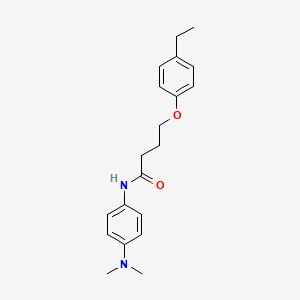 molecular formula C20H26N2O2 B2616620 N-[4-(二甲氨基)苯基]-4-(4-乙基苯氧基)丁酰胺 CAS No. 432519-48-7