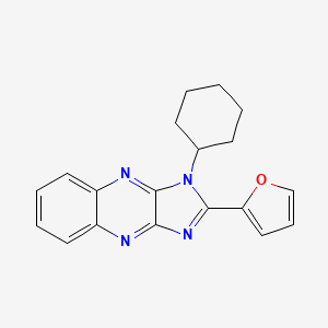molecular formula C19H18N4O B2616627 1-cyclohexyl-2-(furan-2-yl)-1H-imidazo[4,5-b]quinoxaline CAS No. 845627-93-2