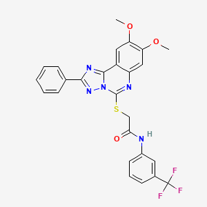 2-[(8,9-dimethoxy-2-phenyl[1,2,4]triazolo[1,5-c]quinazolin-5-yl)thio]-N-[3-(trifluoromethyl)phenyl]acetamide