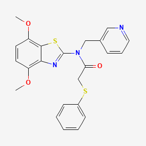 N-(4,7-dimethoxybenzo[d]thiazol-2-yl)-2-(phenylthio)-N-(pyridin-3-ylmethyl)acetamide