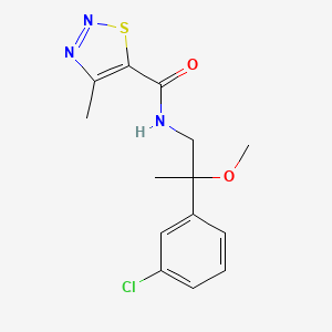 N-(2-(3-chlorophenyl)-2-methoxypropyl)-4-methyl-1,2,3-thiadiazole-5-carboxamide