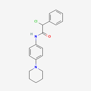 2-chloro-2-phenyl-N-(4-piperidinophenyl)acetamide