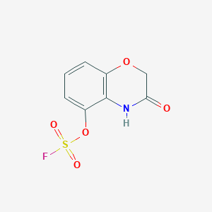 molecular formula C8H6FNO5S B2616640 5-Fluorosulfonyloxy-3-oxo-4H-1,4-benzoxazine CAS No. 2411201-40-4