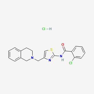 2-chloro-N-(4-((3,4-dihydroisoquinolin-2(1H)-yl)methyl)thiazol-2-yl)benzamide hydrochloride