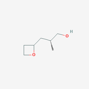 molecular formula C7H14O2 B2616643 (2R)-2-Methyl-3-(oxetan-2-yl)propan-1-ol CAS No. 2248216-91-1