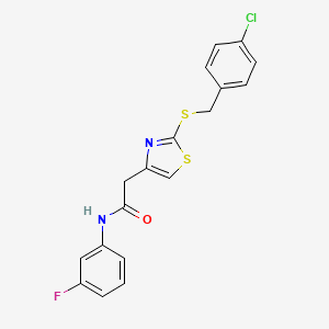 2-(2-((4-chlorobenzyl)thio)thiazol-4-yl)-N-(3-fluorophenyl)acetamide