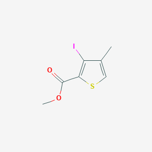 molecular formula C7H7IO2S B2616648 3-碘-4-甲硫基吩-2-甲酸甲酯 CAS No. 845878-92-4