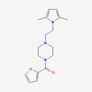 molecular formula C17H23N3O2 B2616651 (4-(2-(2,5-二甲基-1H-吡咯-1-基)乙基)哌嗪-1-基)(呋喃-2-基)甲酮 CAS No. 446270-48-0