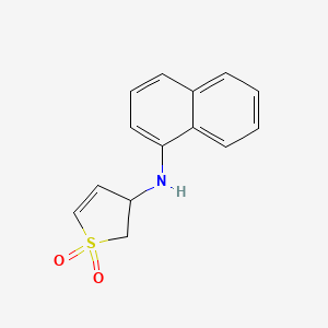 molecular formula C14H13NO2S B2616652 4-(Naphthylamino)-4,5-dihydrothiophene-1,1-dione CAS No. 634154-31-7