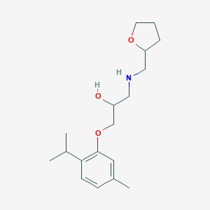 molecular formula C18H29NO3 B261666 1-(2-Isopropyl-5-methylphenoxy)-3-[(tetrahydro-2-furanylmethyl)amino]-2-propanol 