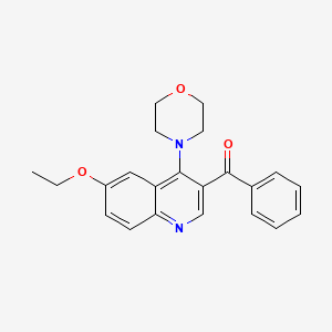 molecular formula C22H22N2O3 B2616669 (6-乙氧基-4-吗啉代喹啉-3-基)(苯基)甲酮 CAS No. 902942-55-6