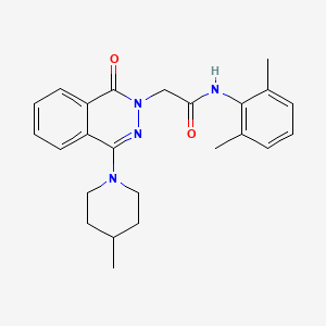 molecular formula C24H28N4O2 B2616674 2-{4-[2-(2,3-二氢-1H-吲哚-1-基)-1-甲基-2-氧代乙氧基]苯基}喹喔啉 CAS No. 1115930-29-4