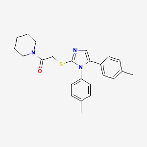 2-((1,5-di-p-tolyl-1H-imidazol-2-yl)thio)-1-(piperidin-1-yl)ethanone