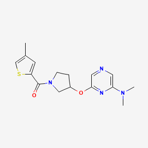 (3-((6-(Dimethylamino)pyrazin-2-yl)oxy)pyrrolidin-1-yl)(4-methylthiophen-2-yl)methanone