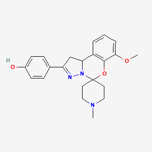 4-(7-Methoxy-1'-methyl-1,10b-dihydrospiro[benzo[e]pyrazolo[1,5-c][1,3]oxazine-5,4'-piperidin]-2-yl)phenol