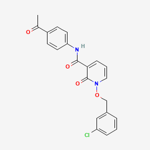 molecular formula C21H17ClN2O4 B2616680 N-(4-acetylphenyl)-1-((3-chlorobenzyl)oxy)-2-oxo-1,2-dihydropyridine-3-carboxamide CAS No. 852364-94-4